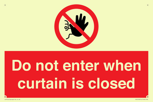 PA12120: Do not enter when curtain is closed