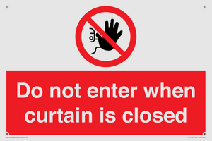 PA12120: Do not enter when curtain is closed