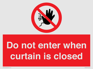 PA12120: Do not enter when curtain is closed