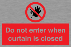PA12120: Do not enter when curtain is closed