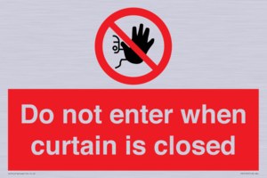 PA12120: Do not enter when curtain is closed