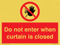 PA12120: Do not enter when curtain is closed