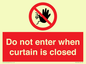 PA12120: Do not enter when curtain is closed