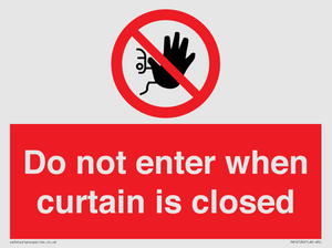 PA12120: Do not enter when curtain is closed