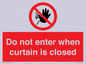PA12120: Do not enter when curtain is closed