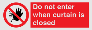 PA12120: Do not enter when curtain is closed