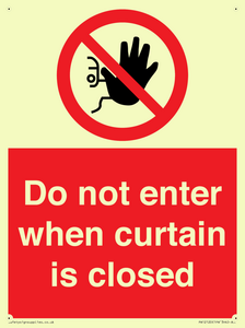 PA12120: Do not enter when curtain is closed