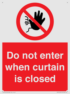 PA12120: Do not enter when curtain is closed