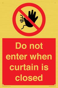 PA12120: Do not enter when curtain is closed