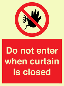PA12120: Do not enter when curtain is closed