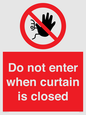 PA12120: Do not enter when curtain is closed