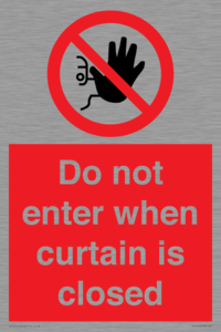 PA12120: Do not enter when curtain is closed