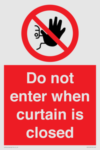 PA12120: Do not enter when curtain is closed