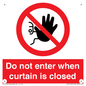 PA12120: Do not enter when curtain is closed