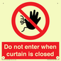 PA12120: Do not enter when curtain is closed