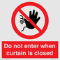 PA12120: Do not enter when curtain is closed