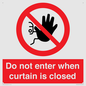 PA12120: Do not enter when curtain is closed
