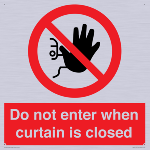 PA12120: Do not enter when curtain is closed