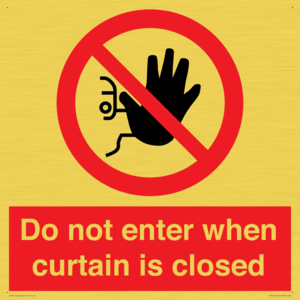 PA12120: Do not enter when curtain is closed