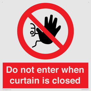 PA12120: Do not enter when curtain is closed