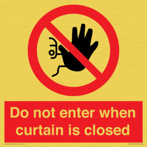 PA12120: Do not enter when curtain is closed