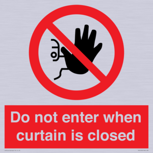 PA12120: Do not enter when curtain is closed