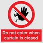 PA12120: Do not enter when curtain is closed