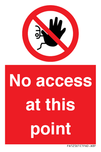 PA12561: No access at this point