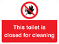 PA12771: This toilet is closed for cleaning