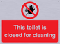 PA12771: This toilet is closed for cleaning