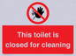 PA12771: This toilet is closed for cleaning