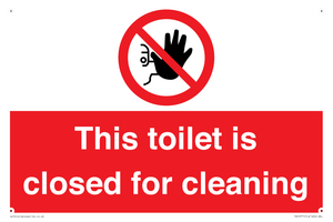 PA12771: This toilet is closed for cleaning