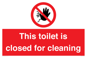 PA12771: This toilet is closed for cleaning