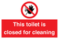 PA12771: This toilet is closed for cleaning