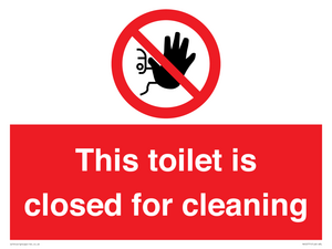 PA12771: This toilet is closed for cleaning