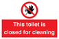 PA12771: This toilet is closed for cleaning