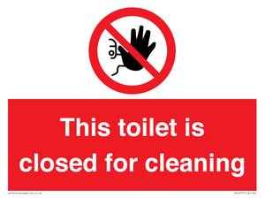 PA12771: This toilet is closed for cleaning