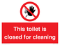 PA12771: This toilet is closed for cleaning