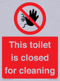 PA12771: This toilet is closed for cleaning