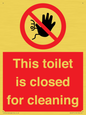 PA12771: This toilet is closed for cleaning