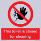 PA12771: This toilet is closed for cleaning