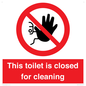 PA12771: This toilet is closed for cleaning