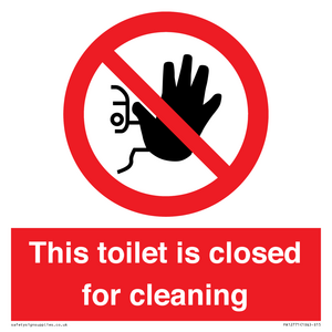 PA12771: This toilet is closed for cleaning
