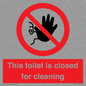PA12771: This toilet is closed for cleaning