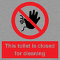 PA12771: This toilet is closed for cleaning