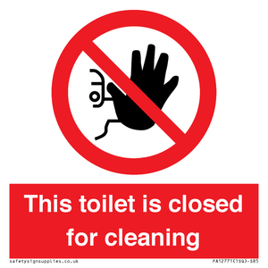 PA12771: This toilet is closed for cleaning
