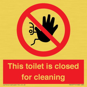 PA12771: This toilet is closed for cleaning