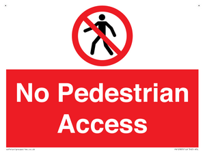 PA12983: No Pedestrian Access