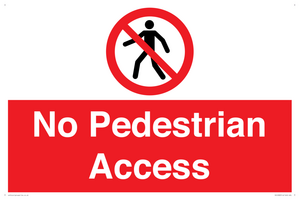 PA12983: No Pedestrian Access