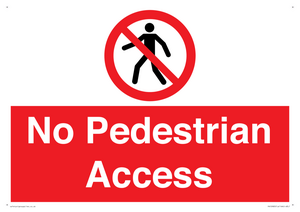 PA12983: No Pedestrian Access